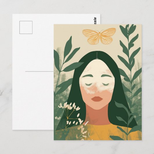 Vrouw in de Natuur Briefkaart (Voorkant / Achterkant)