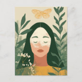 Vrouw in de Natuur Briefkaart (Voorkant)