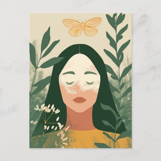 Vrouw in de Natuur Briefkaart (Voorkant)