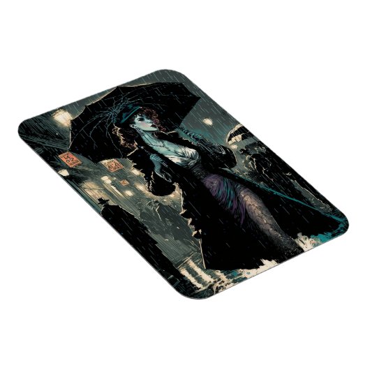  vrouw in de regen magneet (Rechterzijde)