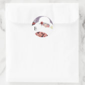 VROUW IN DE SNEE, WINTER BEAUTY MODE MONOGRAM RONDE STICKER (Tas)