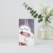 VROUW IN DE SNEE, WINTER BEAUTY MODE MONOGRAM VISITEKAARTJE (Staand voorkant)