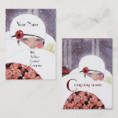 VROUW IN DE SNEE, WINTER BEAUTY MODE MONOGRAM VISITEKAARTJE (Voorkant / Achterkant)