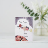 VROUW IN DE SNEE, WINTER BEAUTY MODE MONOGRAM VISITEKAARTJE (Staand voorkant)