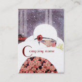 VROUW IN DE SNEE, WINTER BEAUTY MODE MONOGRAM VISITEKAARTJE (Achterkant)