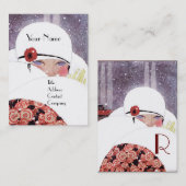 VROUW IN DE SNEE, WINTER BEAUTY MODE MONOGRAM VISITEKAARTJE (Voorkant / Achterkant)