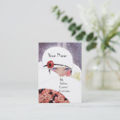VROUW IN DE SNEE, WINTER BEAUTY MODE MONOGRAM VISITEKAARTJE (Staand voorkant)