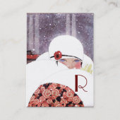 VROUW IN DE SNEE, WINTER BEAUTY MODE MONOGRAM VISITEKAARTJE (Achterkant)
