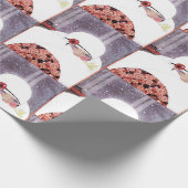 VROUW IN DE SNEEUW, WINTER BEAUTY MODE CADEAUPAPIER (Hoek)