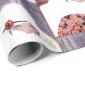 VROUW IN DE SNEEUW, WINTER BEAUTY MODE CADEAUPAPIER (Rol Hoek)