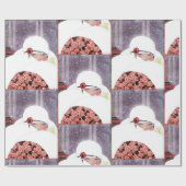 VROUW IN DE SNEEUW, WINTER BEAUTY MODE CADEAUPAPIER (Vlak)