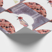 VROUW IN DE SNEEUW, WINTER BEAUTY MODE CADEAUPAPIER (Hoek)