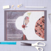 VROUW IN DE SNEEUW, WINTER BEAUTY MODE TISSUEPAPIER (Craft)