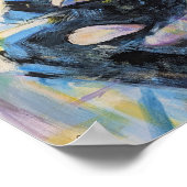 Vrouw in de stoel die het schilderij leest poster (Hoek)