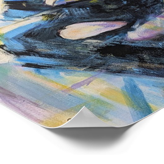 Vrouw in de stoel die het schilderij leest poster (Hoek)