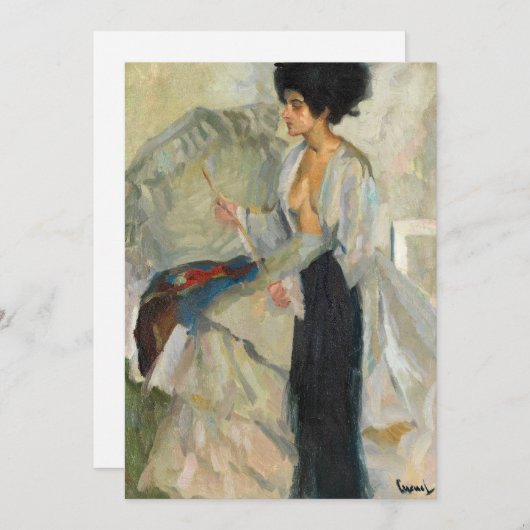 Vrouw in de studio | Edward Cucuel (Voorkant / Achterkant)