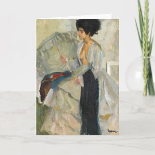 Vrouw in de studio   Edward Cucuel Kaart
