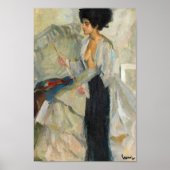 Vrouw in de studio | Edward Cucuel Poster (Voorkant)