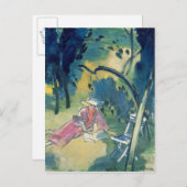 Vrouw in de tuin briefkaart (Voorkant / Achterkant)