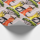 Vrouw in de tuin cadeaupapier (Hoek)