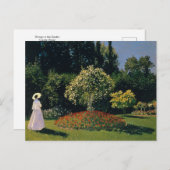 Vrouw in de tuin door Claude Monet Briefkaart (Voorkant / Achterkant)