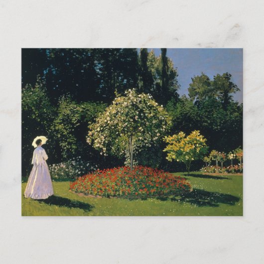 Vrouw in de tuin door Claude Monet Briefkaart (Voorkant)