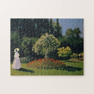 Vrouw in de tuin door Claude Monet Puzzle Legpuzzel