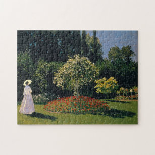Vrouw in de tuin door Claude Monet Puzzle Legpuzzel