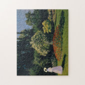 Vrouw in de tuin door Claude Monet Puzzle Legpuzzel (Verticaal)