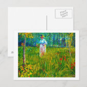 Vrouw in de tuin door Vincent Van Gogh Briefkaart (Voorkant / Achterkant)