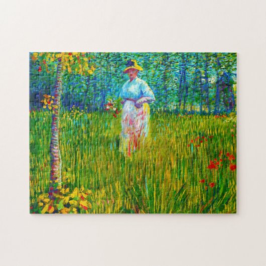 Vrouw in de tuin door Vincent Van Gogh Legpuzzel (Horizontaal)