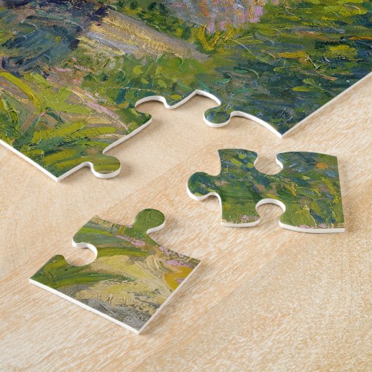 Vrouw in de tuin (olie op doek) legpuzzel (Zijkant)