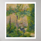 Vrouw in de tuin (olie op doek) poster (Voorkant)