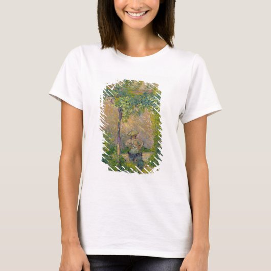 Vrouw in de tuin (olie op doek) t-shirt (Voorkant)