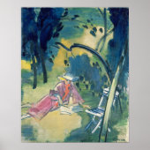 Vrouw in de tuin poster (Voorkant)