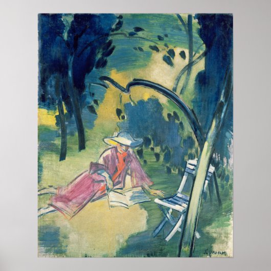 Vrouw in de tuin poster (Voorkant)