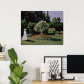 Vrouw in de tuin. Sainte-Adress Poster (Thuiskantoor)