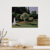 Vrouw in de tuin. Sainte-Adress Poster (Keuken)