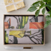 Vrouw in de tuin tissuepapier (Geschenk)