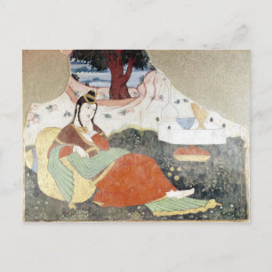 Vrouw in de tuin van Shah Abbas I Briefkaart