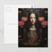 Vrouw in de waterlelies briefkaart (Voorkant / Achterkant)