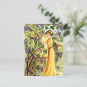 Vrouw in de wijngaard briefkaart (Staand voorkant)