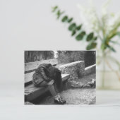 Vrouw in depressie briefkaart (Staand voorkant)