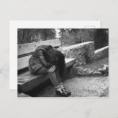 Vrouw in depressie briefkaart (Voorkant / Achterkant)