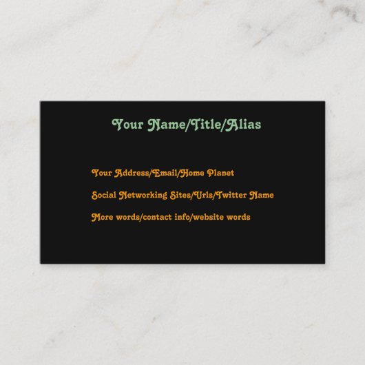 Vrouw in Dream Visitekaartje (Voorkant)