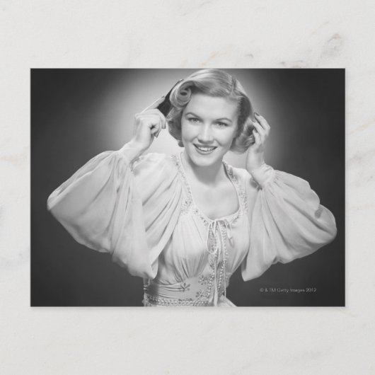 Vrouw in Dress 2 Briefkaart (Voorkant)