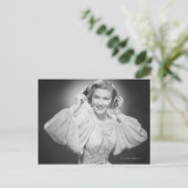 Vrouw in Dress 2 Briefkaart (Staand voorkant)