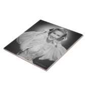 Vrouw in Dress 2 Tegeltje (Zijkant)