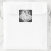 Vrouw in Dress 2 Vierkante Sticker (Tas)