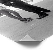 Vrouw in een badpak Een ticket kopen Poster (Hoek)